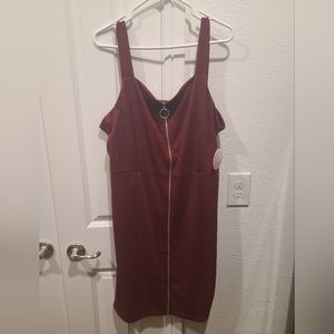 O ring zipper dress